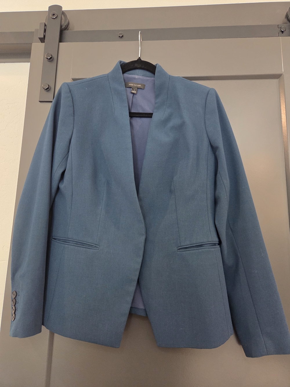 Ann Taylor Open-Front Women's Blazer - Blue